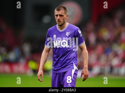 Giorgi Chakvetadze de Watford lors du Sky Bet Championship match à Bramall Lane, Sheffield date de la photo : dimanche 1 septembre 2024. Banque D'Images