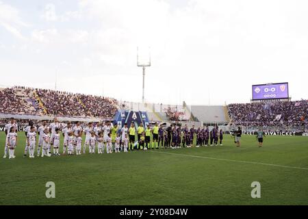 Firenze, Italie. 01 Sep, 2024. Alignez-vous lors du match Serie A Enilive 2024/2025 entre Fiorentina et Monza - Serie A Enilive au stade Artemio franchi - Sport, Football - Florence, Italie - dimanche 1 septembre 2024 (photo Massimo Paolone/LaPresse) crédit : LaPresse/Alamy Live News Banque D'Images