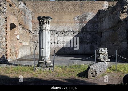 Colonnes, bâtiment, mur, ombre Banque D'Images