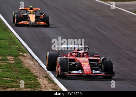 Monza, Italie. 01 Sep, 2024. Charles Leclerc (mon) Ferrari SF-24. Championnat du monde de formule 1, Rd 16, Grand Prix d'Italie, dimanche 1er septembre 2024. Monza Italie. Crédit : James Moy/Alamy Live News Banque D'Images