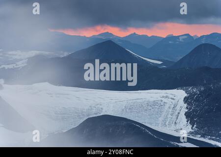 Evening Mood, Kebnekaisefjaell, Norrbotten, Laponie, Suède, août 2013, Europe Banque D'Images