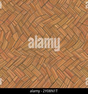 Motif irrégulier de parquet de fond en bois tileable abstrait sans couture Banque D'Images