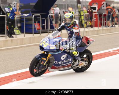 24 Ramirez Marcos MOTO2 (MRAM) SPA OnlyFans American Racing Team KALEX lors du Moto Grand Prix GoPro d'Aragon Grand Prix Race MotoGP dimanche, MotoGP d'Espagne sur le circuit Motorland à Alcaniz le 1er septembre 2024 à Alcaniz, Espagne. Banque D'Images