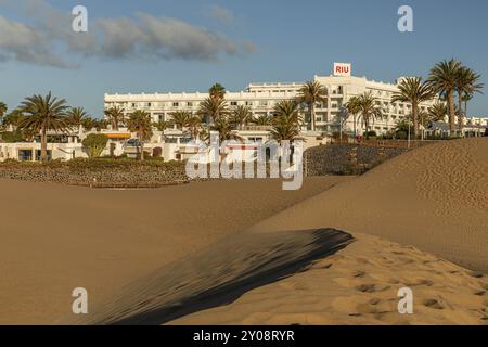 Hôtel Riu Palace, Dunes of Maspalomas, Maspalomas, Gran Canaria, Îles Canaries, Espagne, Maspalomas, Grande Canarie, Îles Canaries, Espagne, Europe Banque D'Images