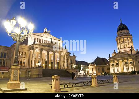 Berlin, été 2010, gendarmenmarkt berlin après le coucher du soleil Banque D'Images