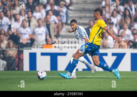 Copenhague, Danemark. 01 Sep, 2024. Elias Achouri (30) du FC Copenhague vu lors du match de Superliga 3F entre le FC Copenhague et Broendby IF à Parken à Copenhague. Crédit : Gonzales photo/Alamy Live News Banque D'Images