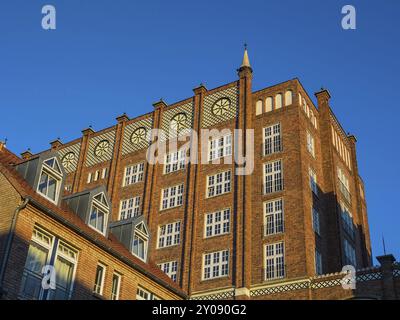 Détail d'un bâtiment historique à Rostock Banque D'Images