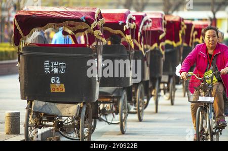 Rickshaw à Beijing, en Chine le 28 mars 2017 Banque D'Images