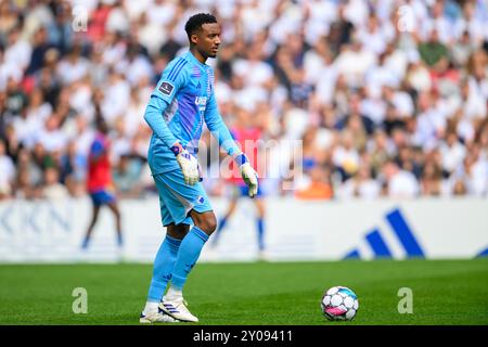 1 (FCK) - Nathan Trott (gardien). Superliga : FC København mod Brøndby IF - 01.09.24. København, Danmark. 1er septembre 2024. Banque D'Images