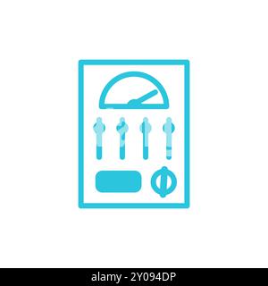 Icône du panneau de commande. Isolé sur fond blanc. À partir du jeu d'icônes bleues. Illustration de Vecteur