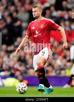 Matthijs de Ligt de Manchester United lors du match de premier League à Old Trafford, Manchester. Date de la photo : dimanche 1er septembre 2024. Banque D'Images