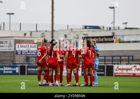 Telford, Royaume-Uni. 01 Sep, 2024. Telford, Angleterre, 1er septembre 2024 : Nottingham Forest avant le coup d'envoi du match de la FA Womens National League entre Wolverhampton Wanderers et Nottingham Forest au SEAH Stadium de Telford, Angleterre (Natalie Mincher/SPP) crédit : SPP Sport Press photo. /Alamy Live News Banque D'Images