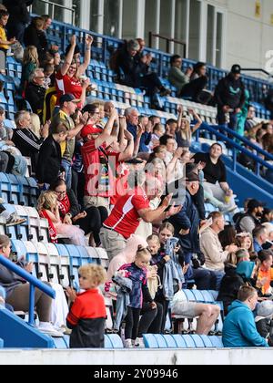 Telford, Royaume-Uni. 01 Sep, 2024. Telford, Angleterre, le 1er septembre 2024 : les fans de Nottingham Forest à temps plein du match de la Ligue nationale FA Womens entre Wolverhampton Wanderers et Nottingham Forest au SEAH Stadium de Telford, Angleterre (Natalie Mincher/SPP) crédit : SPP Sport Press photo. /Alamy Live News Banque D'Images