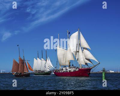 Voiliers au Hanse Sail 2012 à Rostock Banque D'Images