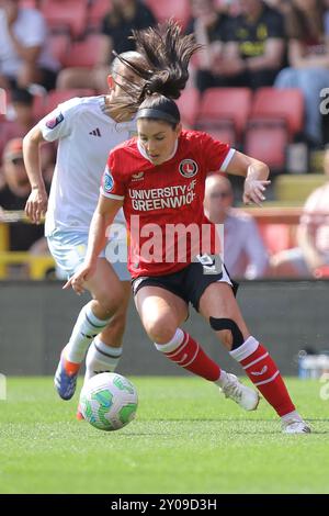 Londres, Royaume-Uni. 01 Sep, 2024. Londres, Angleterre, 01 septembre 2024 : Carla Humphrey (8 Charlton Athletic) lors du match amical entre Charlton Athletic et Aston Villa à The Valley à Londres, en Angleterre. (Jay Patel/SPP) crédit : photo de presse sportive SPP. /Alamy Live News Banque D'Images