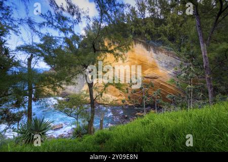 Le Cap Jaune à Saint Joseph, de l'île de la réunion Banque D'Images
