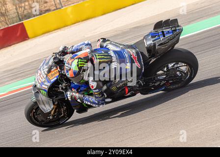 Alvcaniz, ESP. 01 Sep, 2024. 42 Alex Rins (Spa-Monster Energy Yamaha MotoGP) lors du Moto Grand Prix GoPro d'Aragon essais libres MotoGP vendredi, MotoGP d'Espagne au circuit Motorland à Alcaniz le 1er septembre 2024 à Alcaniz, Espagne. (Photo de Fabio Averna/Sipa USA) crédit : Sipa USA/Alamy Live News Banque D'Images