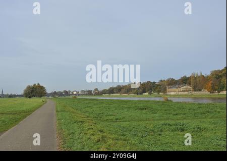 Pont Waldschloesschen sur l'Elbe à Dresde Banque D'Images