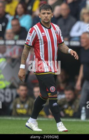 Sheffield, Royaume-Uni. 01 Sep, 2024. Gustavo Hamer de Sheffield United lors du match du Sky Bet Championship Sheffield United vs Watford à Bramall Lane, Sheffield, Royaume-Uni, le 1er septembre 2024 (photo par Alfie Cosgrove/News images) à Sheffield, Royaume-Uni le 9/01/2024. (Photo par Alfie Cosgrove/News images/SIPA USA) crédit : SIPA USA/Alamy Live News Banque D'Images