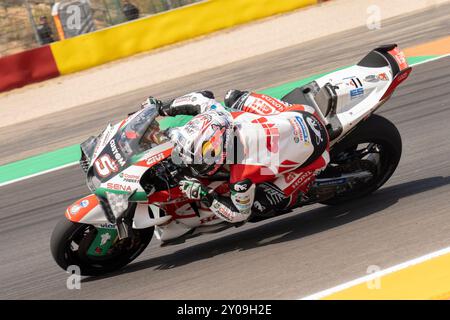 Alvcaniz, ESP. 01 Sep, 2024. 05 Johann Zarco (Fra-Honda LCR) lors du Moto Grand Prix GoPro d'Aragon essais libres MotoGP vendredi, MotoGP d'Espagne au circuit Motorland à Alcaniz le 1er septembre 2024 à Alcaniz, Espagne. (Photo de Fabio Averna/Sipa USA) crédit : Sipa USA/Alamy Live News Banque D'Images