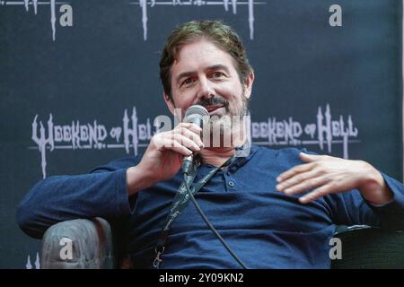 Duesseldorf-NEUSS, ALLEMAGNE, 2 novembre 2019 : Zach Galligan (*1964, acteur américain, Gremlins) parle de ses expériences dans l'industrie cinématographique chez We Banque D'Images