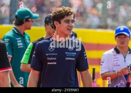 Autodromo di Monza, Monza, Italie. 1.September.2024 ; Franco Colapinto d'Argentine et Williams Racing pendant le Grand Prix d'Italie de formule 1 crédit : Jay Hirano/AFLO/Alamy Live News Banque D'Images