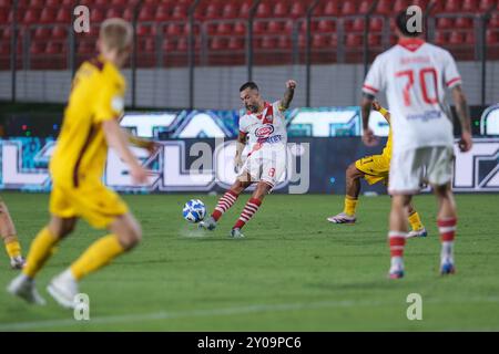 Salvatore Burrai de Mantova 1911 lors du match de championnat italien de football Serie B entre Mantova Calcio 1911 et l'US Salernitana 1919 au stade Danilo Martelli le 1er septembre 2024, Mantoue, Italie. Banque D'Images