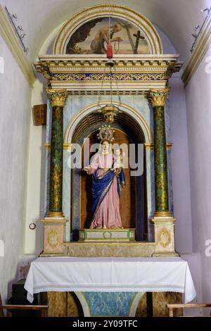 Retablo, iglesia de la Immaculada Concepcio, Galilée, Puigpunyent, Majorque, baléares, Espagne, Europe Banque D'Images