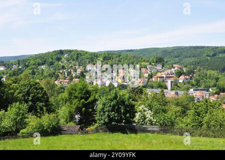 Sebnitz, grande ville de district en Suisse saxonne-montagnes de minerai oriental Banque D'Images