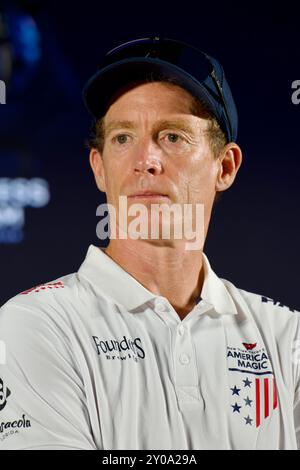 Paul Goodison, tireur sur le New York Yacht Club America’s Cup Challenger, American Magic Banque D'Images