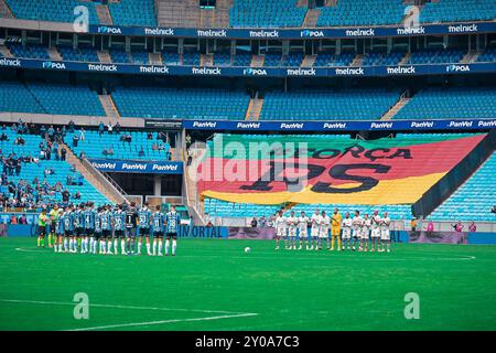 Porto Alegre, Brésil. 01 Sep, 2024. Les fans de Grêmio lors du match contre l’Atlético-MG, valable pour la 25ème manche du Championnat brésilien, qui se tient à l’Arena do Grêmio, à Porto Alegre, ce dimanche 09/01/2024. Crédit : Brazil photo Press/Alamy Live News Banque D'Images