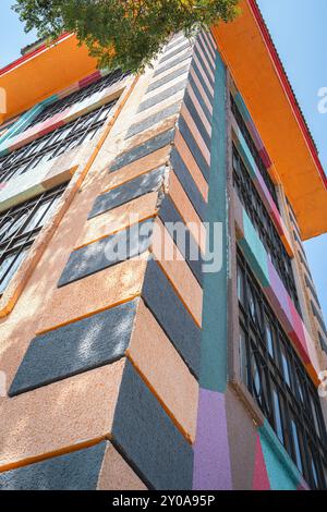 Ribeirão pires, SP Brésil. 30 août 2024. Musée historique, bâtiment coloré à Ribeirão pires au Brésil. Banque D'Images