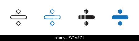 Diviser icône graphique vectoriel linéaire signe ou symbole défini pour l'interface utilisateur de l'application Web Illustration de Vecteur