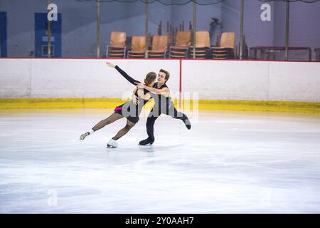 BERLIN, ALLEMAGNE, 11 OCTOBRE : Katharina Mueller et Tim Dieck au concours de danse sur glace le 11 octobre 2014 à Berlin, Allemagne. Toutes les plages sont comprises entre Banque D'Images