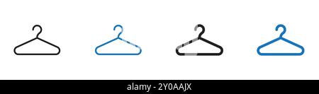Icône de cintre signe graphique vectoriel linéaire ou symbole défini pour l'interface utilisateur de l'application Web Illustration de Vecteur