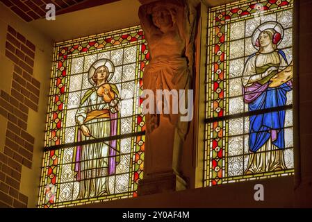 Amsterdam, pays-Bas. Septembre 2020. Vitraux dans le Grote Kerk et Rijskmuseum à Amsterdam, pays-Bas. Banque D'Images