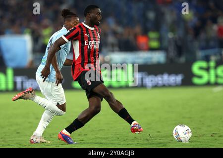 Rome, Italie 31.08.2024 : Fikayo Tomori de Milan lors du championnat italien de football Serie A Enilive 2024-2025 match SS Lazio vs AC Milan au Stadio O. Banque D'Images