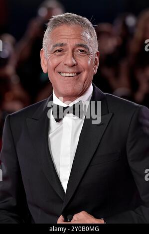 Venise, Italie. 01 Sep, 2024. L'acteur américain George Clooney assiste à la première de Wolfs au 81e Festival du film de Venise à Venise, en Italie, le dimanche 1er septembre 2024. Photo de Rocco Spaziani/ crédit : UPI/Alamy Live News Banque D'Images
