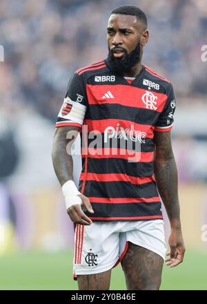 Sao Paulo, Brésil. 01 septembre 2024. Football Football - Championnat brésilien – Corinthians x Flamengo - stade Neo Quimica Arena. Joueur de Flamengo pendant le match Credit : Vilmar Bannach/Alamy Live News Banque D'Images