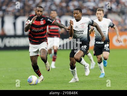 Sao Paulo, Brésil. 01 septembre 2024. Football Football - Championnat brésilien – Corinthians x Flamengo - stade Neo Quimica Arena. Cacá de Corinthians pendant le match Credit : Vilmar Bannach/Alamy Live News Banque D'Images