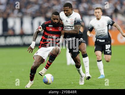 Sao Paulo, Brésil. 01 septembre 2024. Football Football - Championnat brésilien – Corinthians x Flamengo - stade Neo Quimica Arena. Cacá de Corinthians pendant le match Credit : Vilmar Bannach/Alamy Live News Banque D'Images