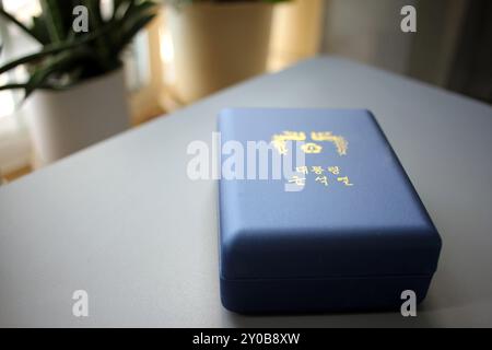 Ville métropolitaine de Séoul, province de Gyeonggi, République de Corée - 2 septembre 2024 : Don du Président, Yoon Seokyeol, de la République de Corée Banque D'Images