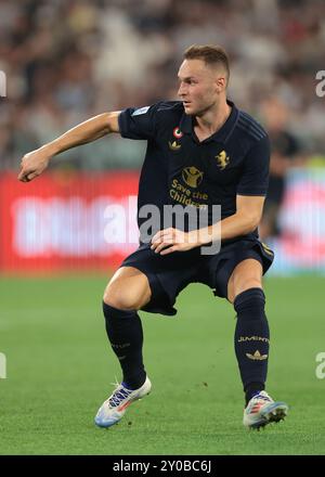 Turin, Italie. 1er septembre 2024. Teun Koopmeiners de la Juventus lors du match de Serie A au stade Allianz de Turin. Le crédit photo devrait se lire : Jonathan Moscrop/Sportimage crédit : Sportimage Ltd/Alamy Live News Banque D'Images