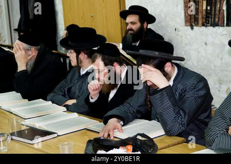 Un Yeshiva orthodoxe dans le quartier de MEA-Shearim à Jérusalem, Israël. Banque D'Images