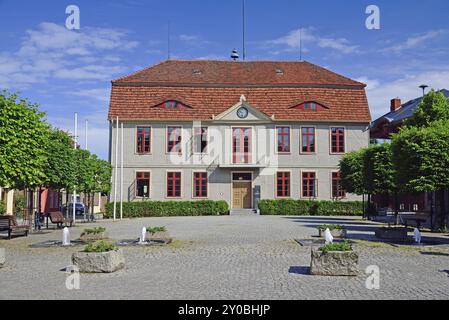 Europe, Allemagne, Mecklembourg-Poméranie occidentale, ville insulaire de Malchow, Hôtel de ville, Malchow, Mecklembourg-Poméranie occidentale, Allemagne, Europe Banque D'Images