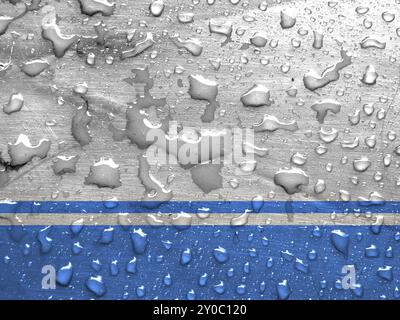 Drapeau de la République de l'Altaï avec des gouttes de pluie Banque D'Images