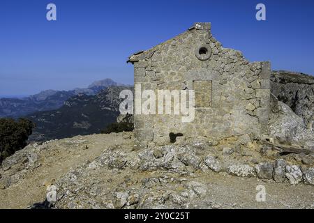 Puig de sa Talaia Vella (868m.) Camino del Archiduque (cami de L'Arxiduc) . Sierra de Tramuntana. Majorque. Baleares. Espana Banque D'Images