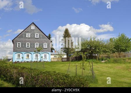 Maison de haute-Lusace en haute-Lusatia, Sohland/Spree Banque D'Images