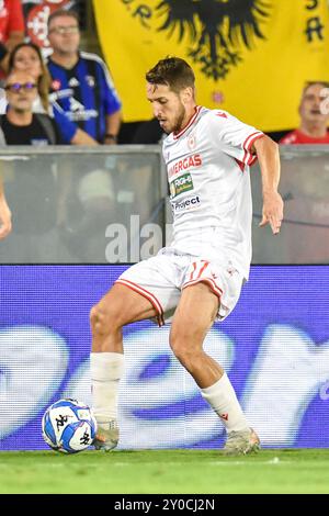 Lorenzo Libutti (Reggiana) pendant AC Pise vs AC Reggiana, match de football italien Serie B à Pise, Italie, août 31 2024 Banque D'Images