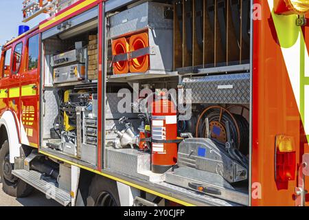 Vue intérieure d'une machine à incendie Banque D'Images